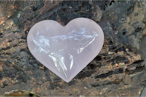 Rose Quartz Heart Crystal Carving - Small & Medium