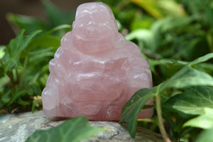 Crystal Wholesale Rose Quartz Natural Crystal Buddha Carving - Small