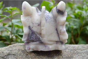 Crystal Wholesale Tiffany Stone - Bertrandite - Crystal Dragon Skull Carving
