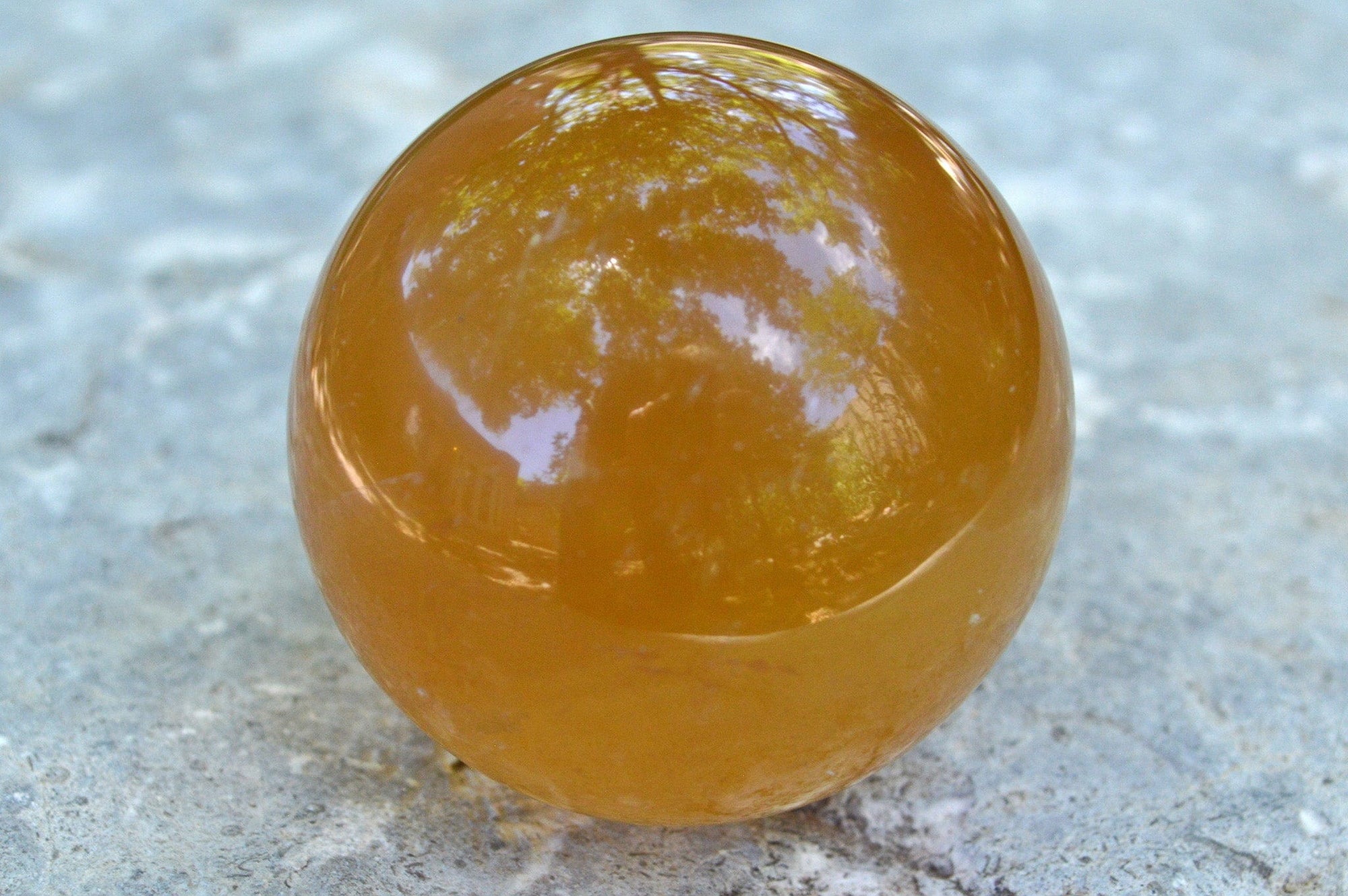 Crystal Wholesale Yellow Honey Calcite Spheres with Rainbows