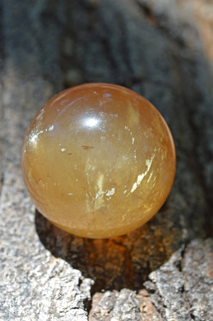 Crystal Wholesale Yellow Honey Calcite Spheres with Rainbows