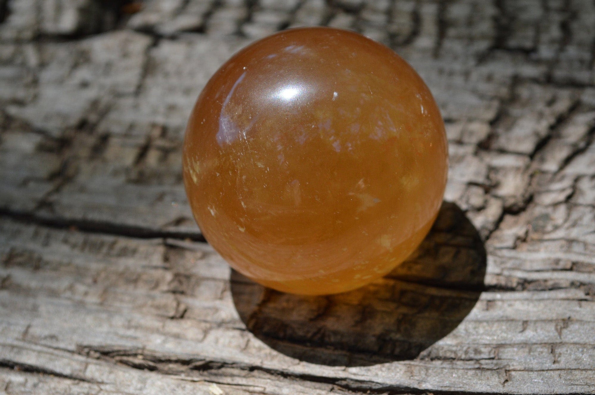 Crystal Wholesale Yellow Honey Calcite Spheres with Rainbows