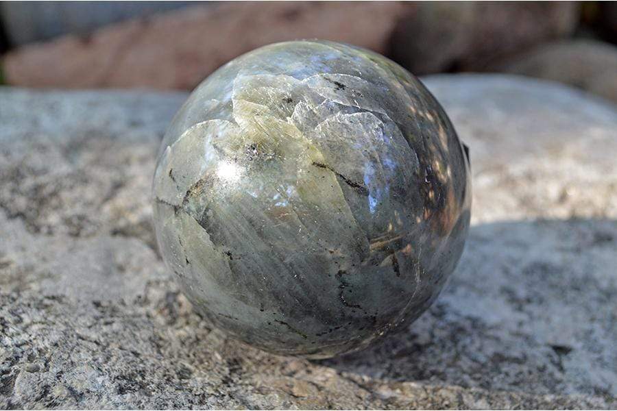 Crystal Wholesale Yellow Sheen Labradorite - Crystal Sphere - Large