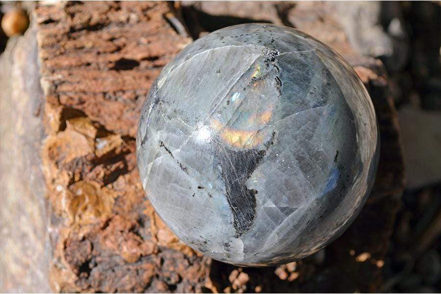 Crystal Wholesale Yellow Sheen Labradorite - Crystal Sphere - Large