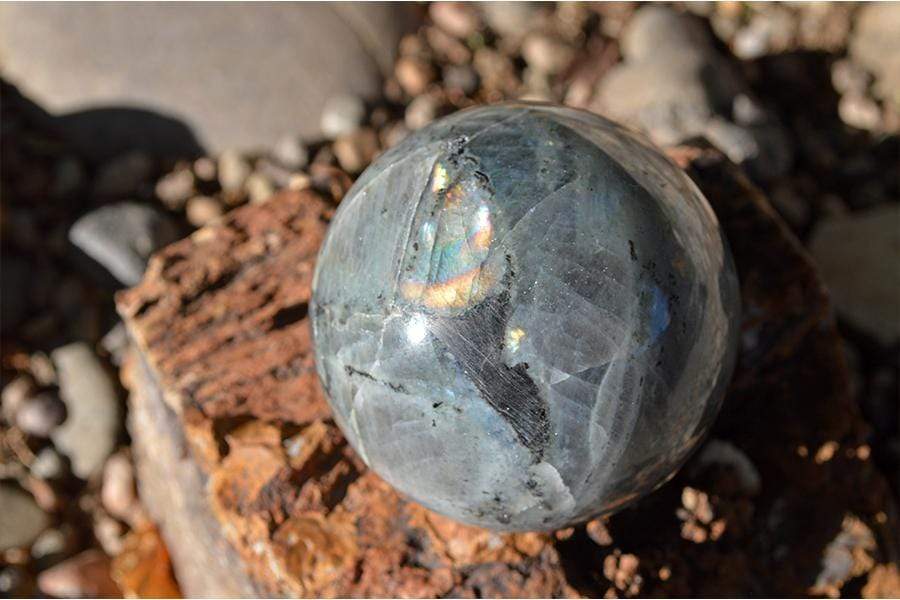 Crystal Wholesale Yellow Sheen Labradorite - Crystal Sphere - Large