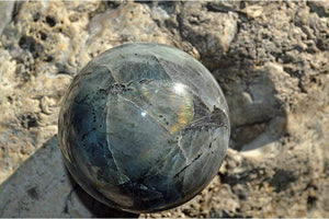 Crystal Wholesale Yellow Sheen Labradorite - Crystal Sphere - Large