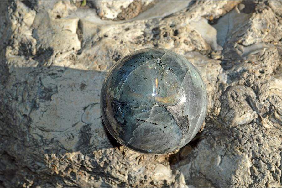 Crystal Wholesale Yellow Sheen Labradorite - Crystal Sphere - Large