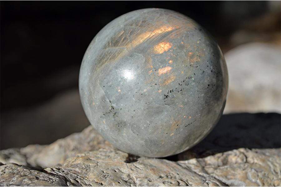 Crystal Wholesale Yellow Sheen Labradorite - Crystal Sphere - Medium