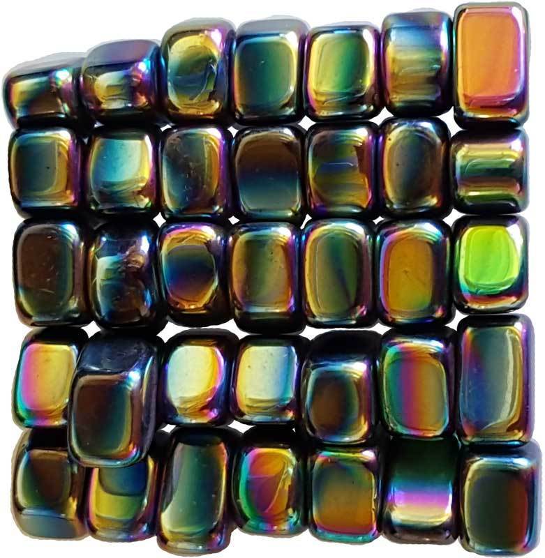 Crystals Tumbled Magnetic Hematite Rainbow Tumbled Stones | 1 lb