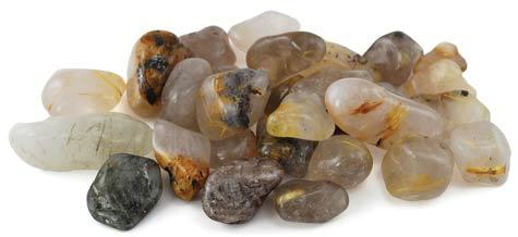 Rutile Quartz Tumbled Stones Crystals | 1 lb