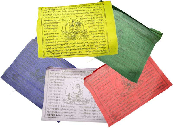 Flags & Pennants Tibetan Green Tara Prayer Flag 9" x 9 1/2"