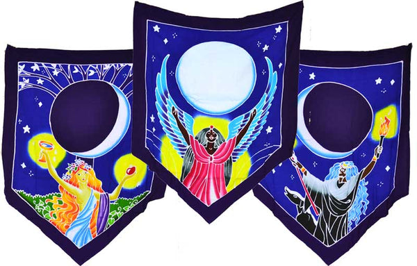 Flags & Pennants Triple Moon Goddess - Prayer Flags 60" x 29"