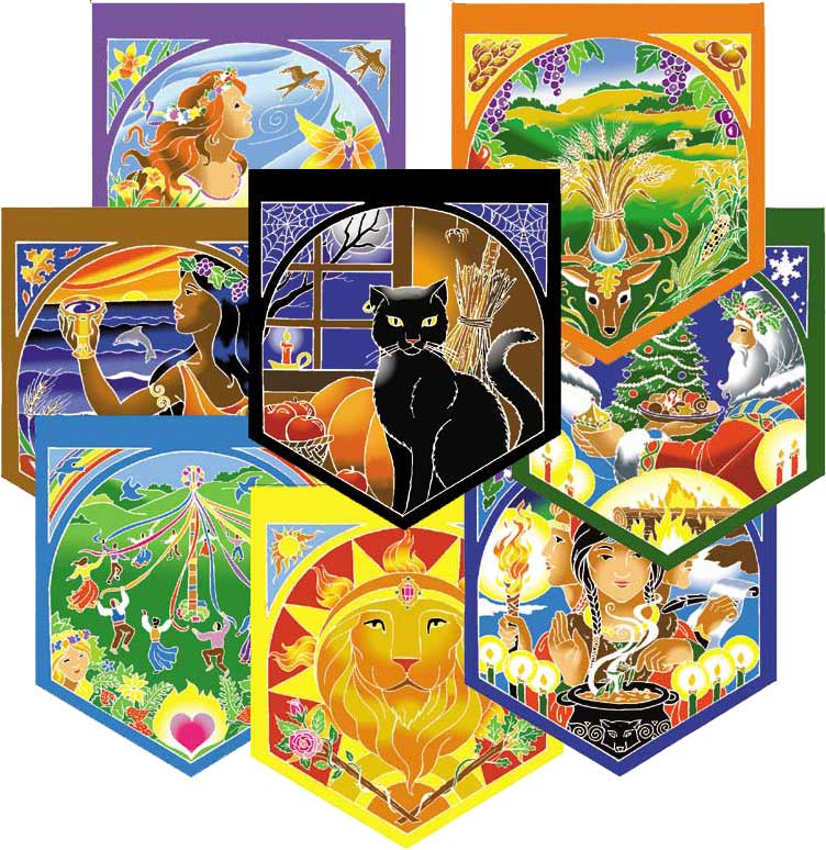 Flags & Pennants Wheel of the Year' Prayer Flags - 15" x 17"