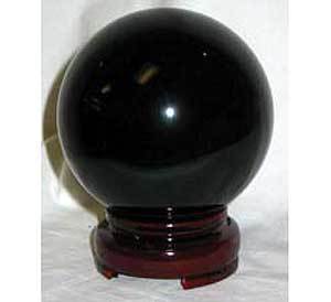 Gazing Balls + Stands Black Gazing Ball | 80mm