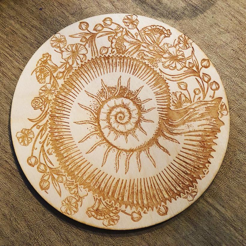 Ammonite Crystal Grid Alter Table