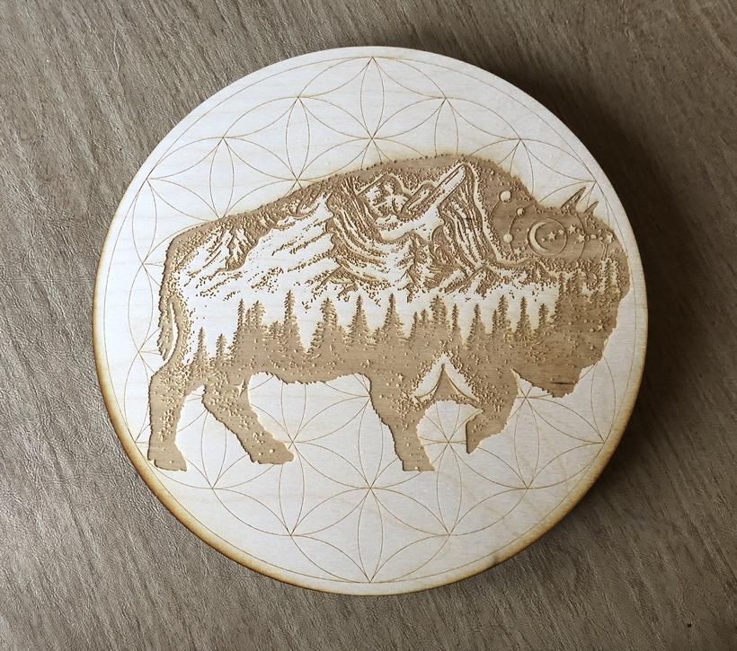 Grid Buffalo Flower of Life Crystal Grid Alter Table