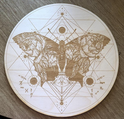 Butterfly Sri Yantra Crystal Grid Alter Table