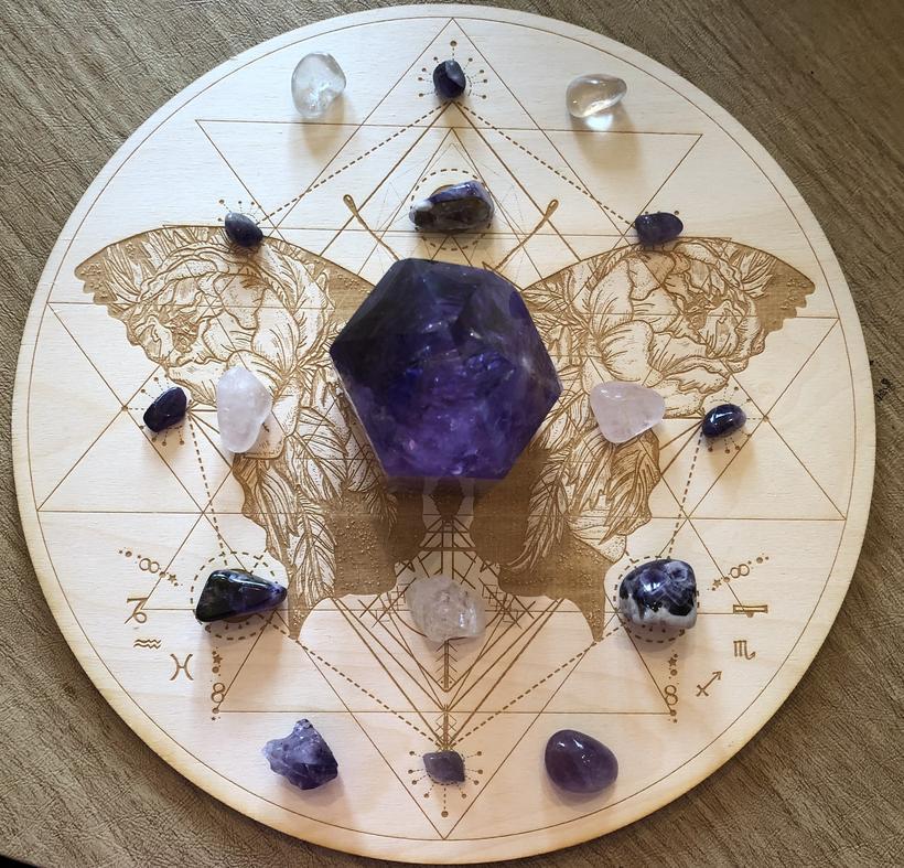 Grid Butterfly Sri Yantra Crystal Grid Alter Table