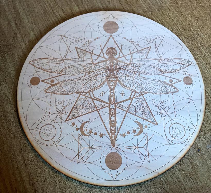 Grid Dragonfly Flower of Life Crystal Grid Alter Table