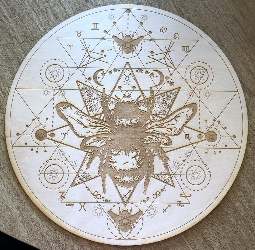 Honey Bee Crystal Grid Alter Table