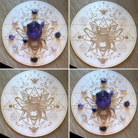 Honey Bee Crystal Grid Alter Table