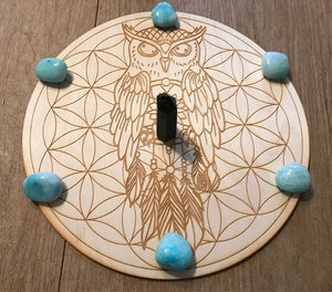 Grid Owl Dreamcatcher Flower of Life Crystal Grid Alter Table