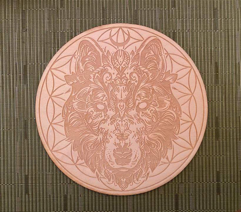 Grid Wolf Flower of Life Crystal Grid Alter Table