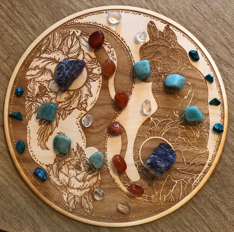 Grid Yin Yang Cat Crystal Grid Alter Table