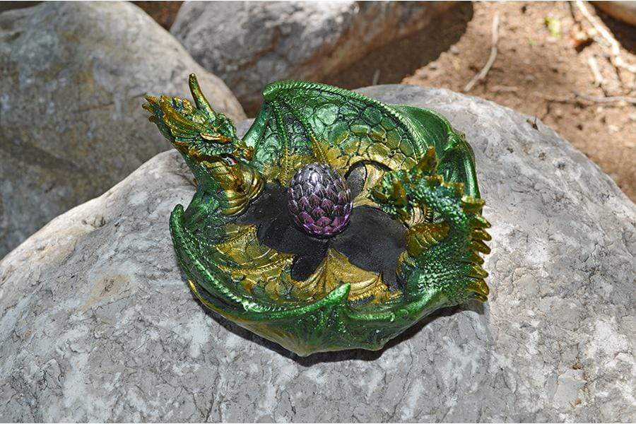Double Dragon ashtray/incense burner | 4 1/4" - The Foxes Den