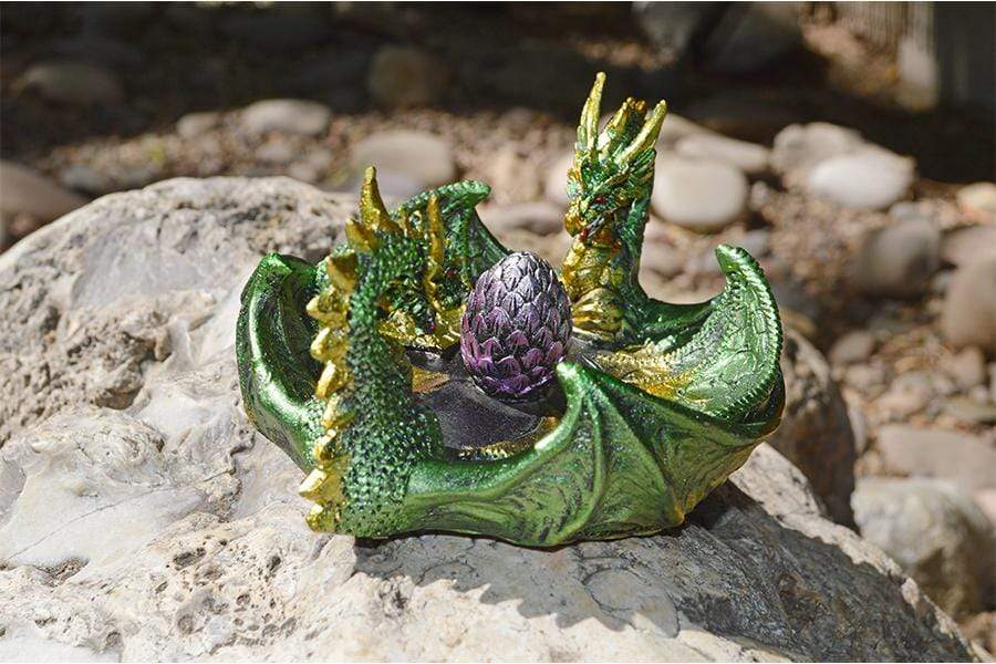 Home Decor 4 1/4" Double Dragon ashtray/incense burner