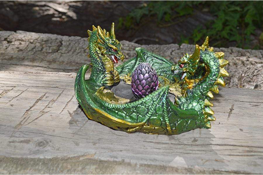 Home Decor 4 1/4" Double Dragon ashtray/incense burner