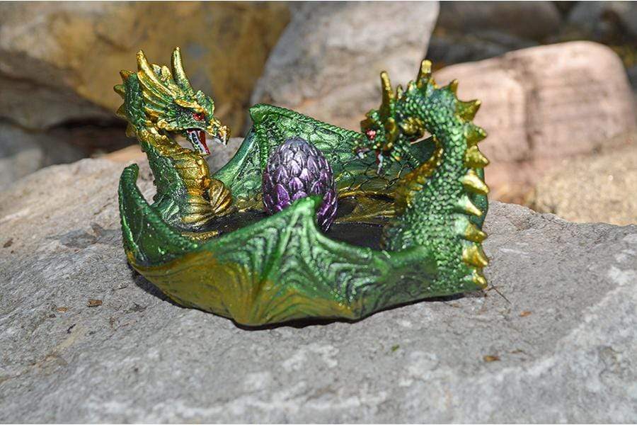 Home Decor 4 1/4" Double Dragon ashtray/incense burner