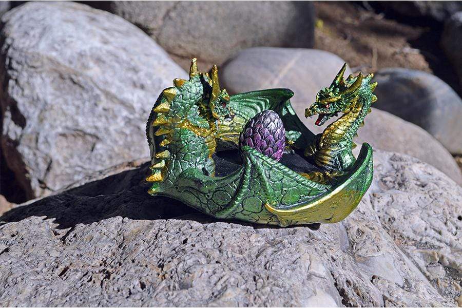 Home Decor 4 1/4" Double Dragon ashtray/incense burner