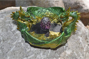 Home Decor 4 1/4" Double Dragon ashtray/incense burner