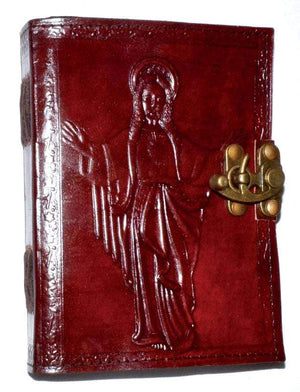 Journals Jesus leather blank book w/latch