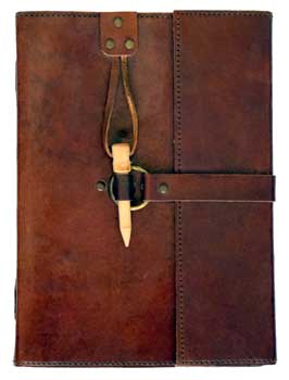 Journals Leather blank book w/peg closure