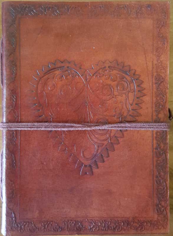 Leather Heart Blank Journal