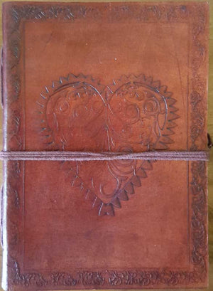 Journals Leather Heart Blank Journal
