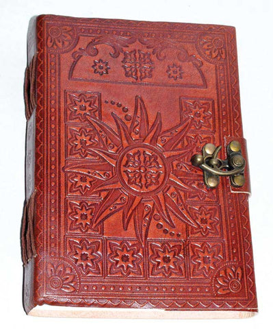 Leather Sun Embossed Journal