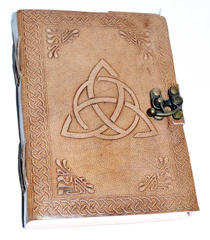 Journals Leather Triquetra Embossed Journal Light