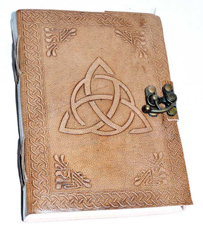 Leather Triquetra Embossed Journal Light