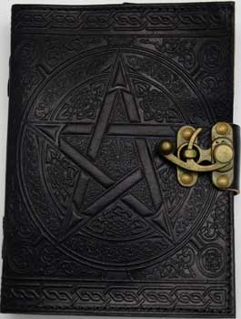 Journals Pentagram Journal | Black Leather with Latch