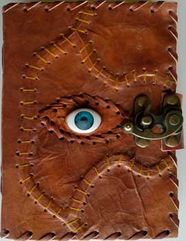 Journals Sacred Eye Leather Blank Book w/ Latch - 5" x 7"