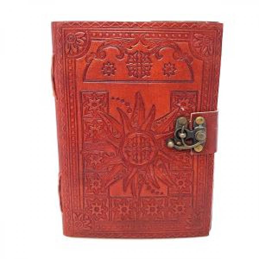 Journals Sun Leather Journal 5x7" with Latch Closure