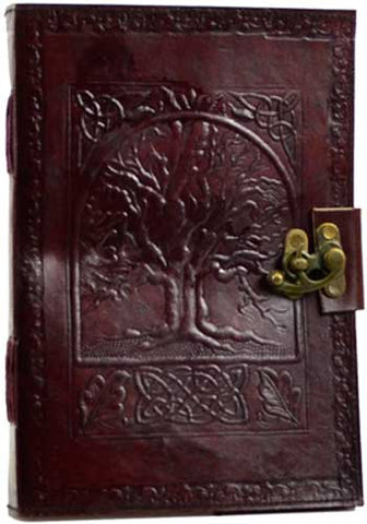 Tree of Life Leather Blank Book with Latch
