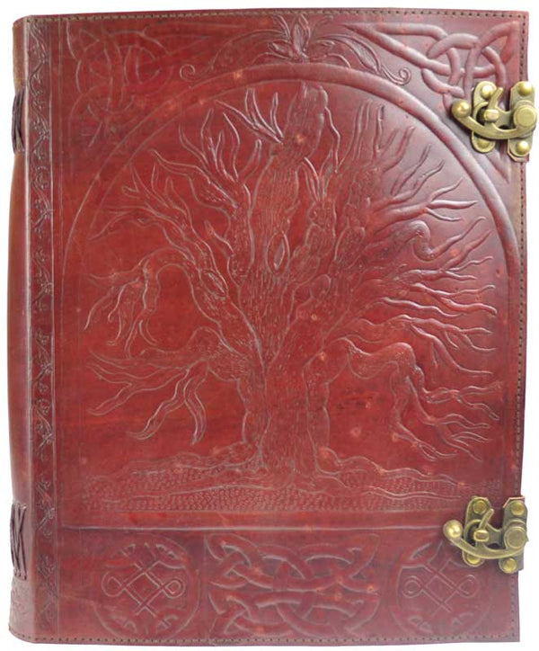 Journals Tree of Life Leather Journal with Latch 1