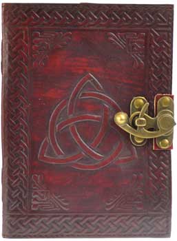 Journals Triquetra leather blank book w/latch
