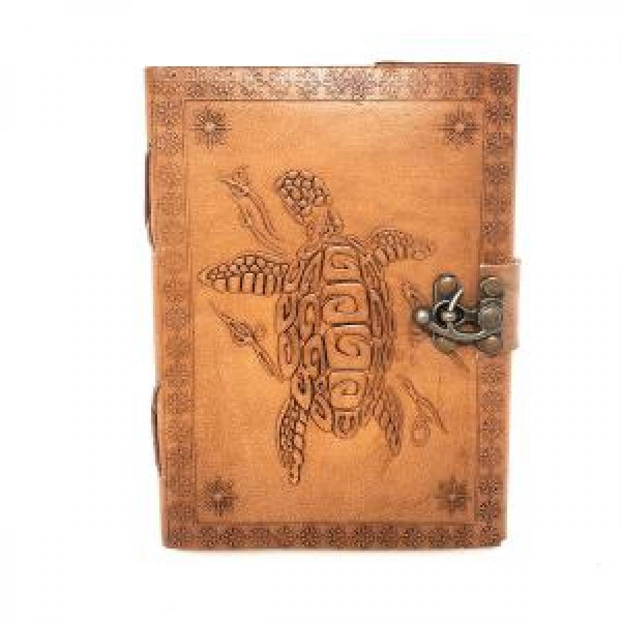 Journals Turtle Leather Journal 5x7" with Latch Closure