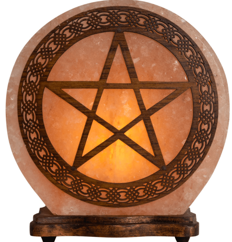 Lamps Pentacle - Large Electric Himalayan Salt Lamp w/ Multiple Designs!  Small and Large Sizes
