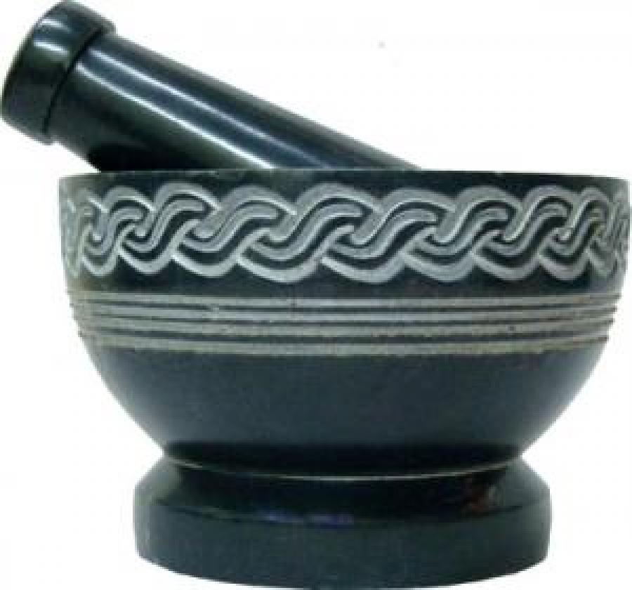 Mortars & Pestels Celtic Knot Craved Soap Stone Mortar & Pestle 2.5"H 4"D